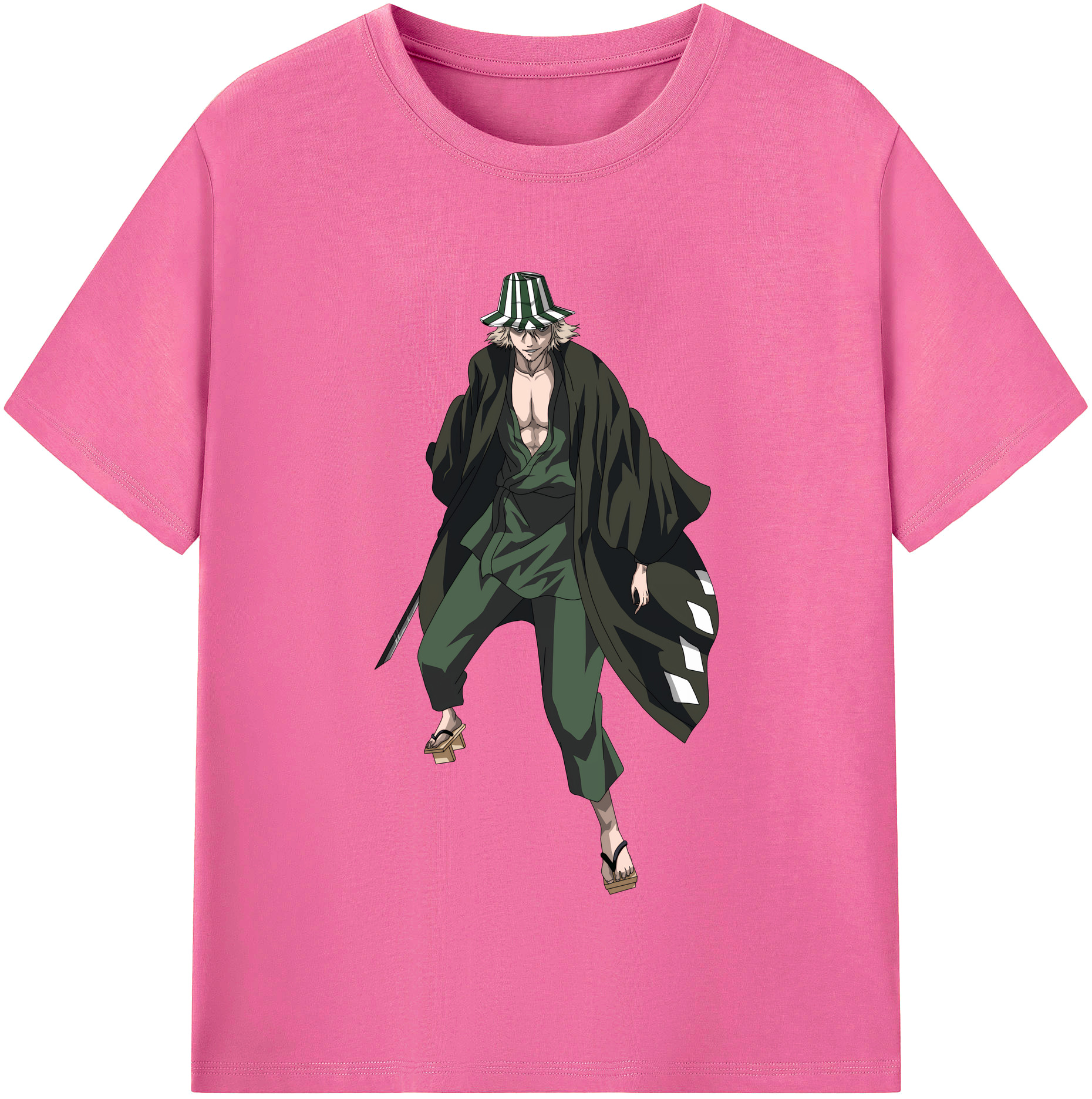 （画像用） "ブリーチ 浦原 喜助（うらはら きすけ） BLEACH Urahara Kisuke " レディースカジュアルプリントTシャツ（綿100％）